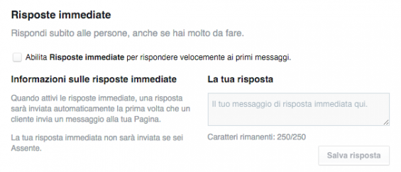 facebook risposte immediate