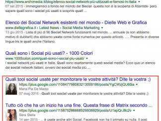 Google Plus SERP