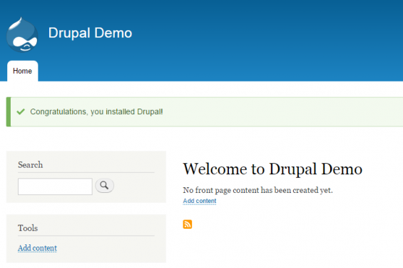 drupal installazione ok