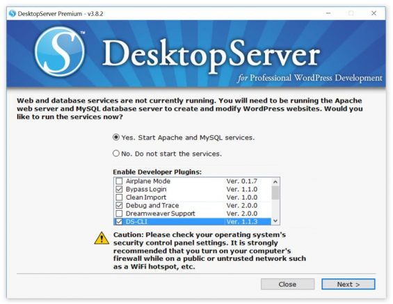 desktopserver apache mysql