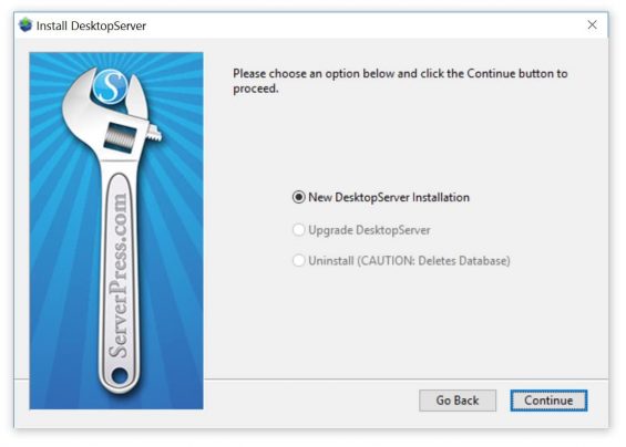 desktopserver nuova installazione